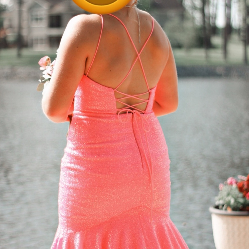 Amarra hot pink prom dress size 8